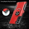 thumbnail image 4 of for Samsung Galaxy S21 FE /Fan Edition Military Grade Hybrid Heavy Duty 2 in 1 Protective Hard PC and TPU with Ring Stand Holder Cover ,Xpm Phone Case [Red], 4 of 9