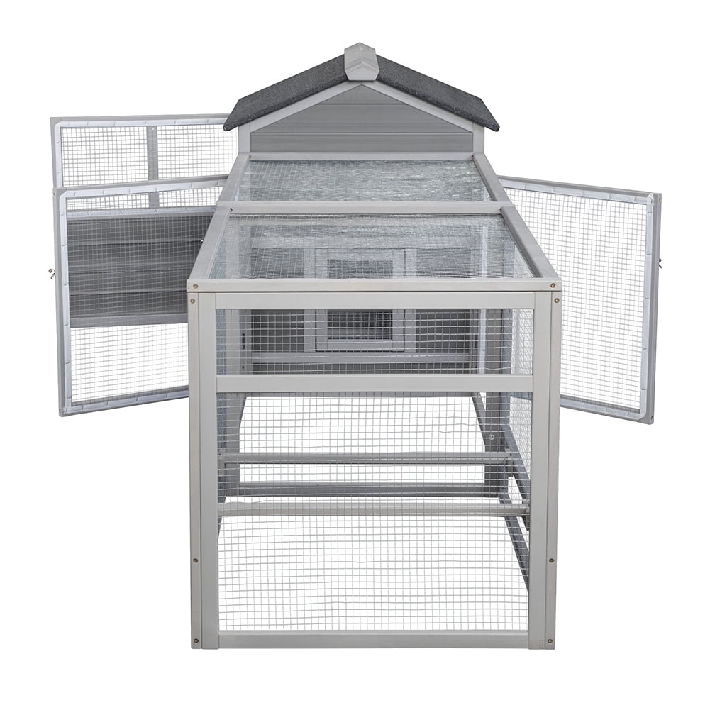 Kadyn Outdoor Nesting Box Coop with Ventilated Door Poultry Pet House, Wooden Chicken Coop, Ramp Run for Backyard Garden