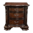 thumbnail image 1 of Bowery Hill 3 Drawer Nightstand in Dark Walnut, 1 of 6