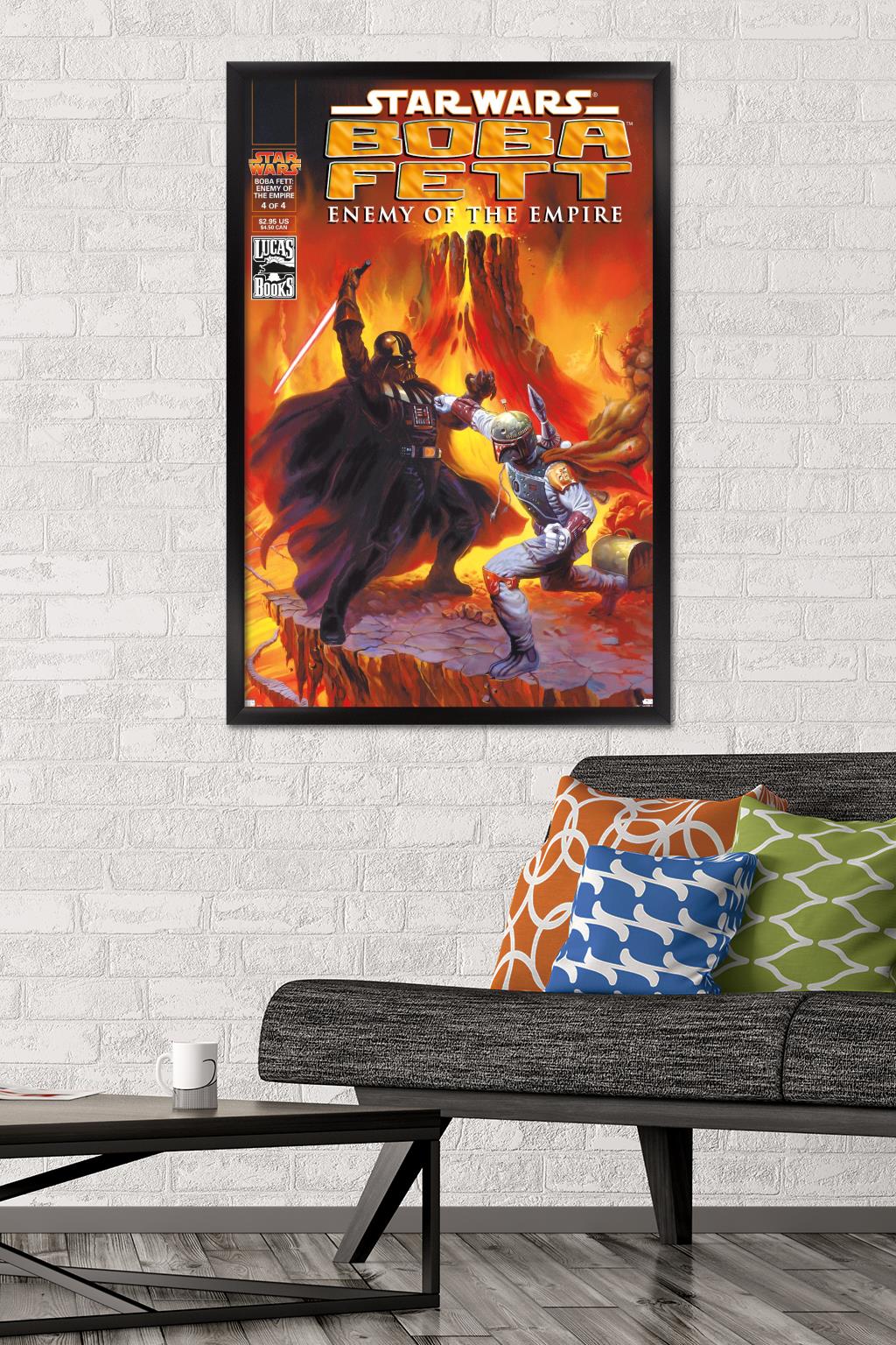 Star Wars: Saga - Boba Fett - Enemy Wall Poster, 22.375" x 34", Framed