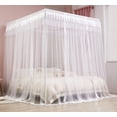 thumbnail image 4 of Cortinas de cama con dosel Mengersi, 4 esquinas, tamaño queen, 4 of 7
