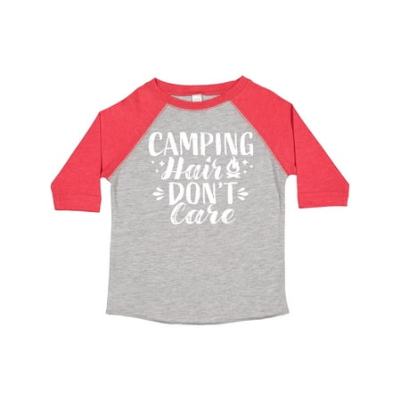 

Inktastic Camping Hair Dont Care with Campfire Gift Toddler Toddler Girl T-Shirt