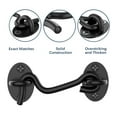 thumbnail image 4 of 2 Pcs Barn Door Lock Sliding Door Lock Barn Barn Gate Latch Stainless Steel Hook Lock Black, 4 of 9