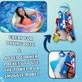 thumbnail image 6 of Hooded Towel 100% Cotton Skye Chase Poncho Kids Beach Towel Boys Bath Towel Girls Swimming Wrap Changing Robe Blue, 6 of 6