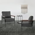 thumbnail image 5 of MCombo Set of 2 Modern Accent Chairs, Armchair with Upholstered Cushion, Leathaire Fabric Lounge Chairs for Living Room 4748（Grey）, 5 of 9