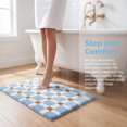 thumbnail image 5 of REGALWOVEN Checkered Non Slip Bath Mats, Soft Fluffy Absorbent Bathroom Rugs for Shower, Sink Blue-2 20" x 32", 5 of 7