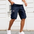 thumbnail image 2 of Casual Lightweight Solid Blend Shorts For With Relaxed Fit And Practical Pockets Breathable Everyday Wear, 2 of 4