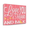 thumbnail image 2 of Tangletown Art, 39 x 24 "Love You to the Moon - Pink " by Words For the Soul, Ga, 2 of 2