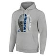 thumbnail image 2 of Men's Starter Heather Gray Tampa Bay Lightning Half Helmet Fleece Pullover Hoodie, 2 of 3