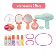 thumbnail image 5 of Yexmas 3 in 1 Pretend Play Kids Vanity Table Beauty Mirror and Accessories Play Set with Trolley Fashion & Makeup Accessories for Girls Travel Suitcase Fashion Beauty Set for Kids Girls, 5 of 7