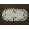 thumbnail image 3 of Doily Boutique Table Runner with Ivory Lace Insets on Ivory Fabric, Size 70 x 15 inches, 3 of 3