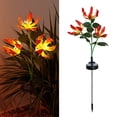 thumbnail image 1 of Luces de flores solares estacas de jardín al aire libre | Linterna de llama de plástico LED | Iluminación de paisaje a prueba de agua | Decoración de patio decorativa roja | Alimentado por energía, 1 of 8