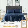 thumbnail image 3 of 3 PCS Bedding Sheets and Pillowcase Set Rayon Derived from Bamboo, Cool Sheets for Hot Sleepers, 3 of 9