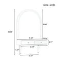 thumbnail image 4 of YYAo Wall-Mounted Vanity, Floating Makeup Vanity Desk with Mirror & 3-Color Lights, Wall Dressing Table with Power Outlet, White, 4 of 10