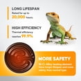thumbnail image 3 of Lámpara de calor para reptiles HealSmart, emisor de calor de cerámica de 100 W, paquete de 2, 3 of 6