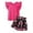 Rose Red-flower, variant on Arshiner Kids Clothes Girls 2 Piece Summer Outfits Ruffle Trim Tank Tops and High Waist Short Sets Size 8-9