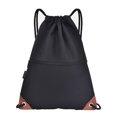 thumbnail image 2 of Bolsa de deporte impermeable, bolsa de deporte, bolsa con cordón, bolsa hipster con mochila con cordón ajustable, mochila Oxford con bolsillo interior con cremallera para mujeres y hombres Xemadio 221367-2, 2 of 9
