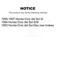 thumbnail image 2 of SIM Front Rear Semi-Metallic Brake Pads Kit for Car Honda Civic del Sol KSM-100228, 2 of 8