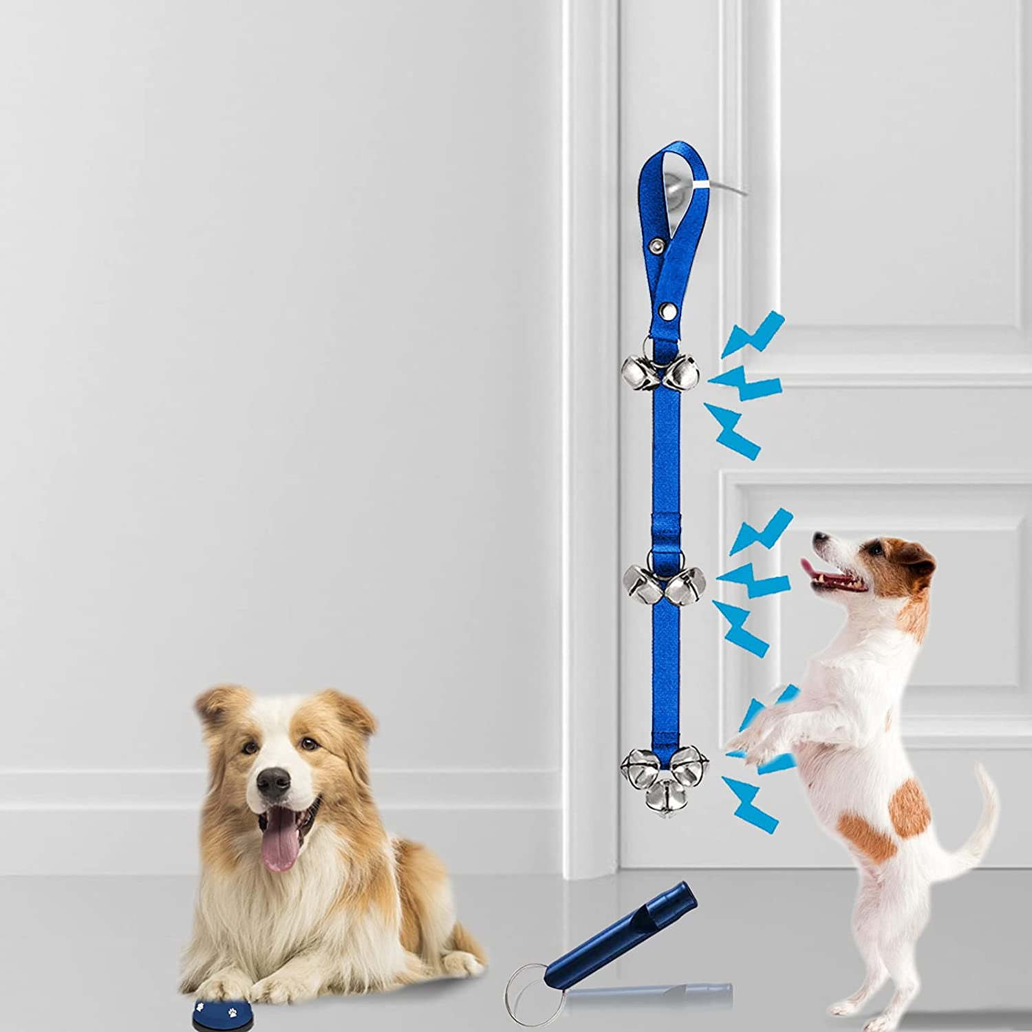 Iguohao Dog Bell Training Potty Pet Doorbell Adjustable Door Press Bell For Toilet Training Hunting 7 Large Dog Training Bells Clear Ring Pet Tool Co