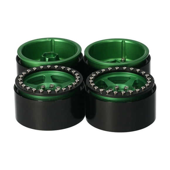 Amdohai Metal Wheel Rim Beadlock Wheel Rims Hub 4pcs Compatible with AXIAL SCX10 90046 traxxas