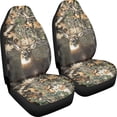 thumbnail image 3 of XYZCANDO Thin Car Front Seat Covers Deer Camo 2 Piece Automobile Seat Cover Soft SUV Van Truck Breathable Stretchy Car Seat Cover Set, 3 of 9