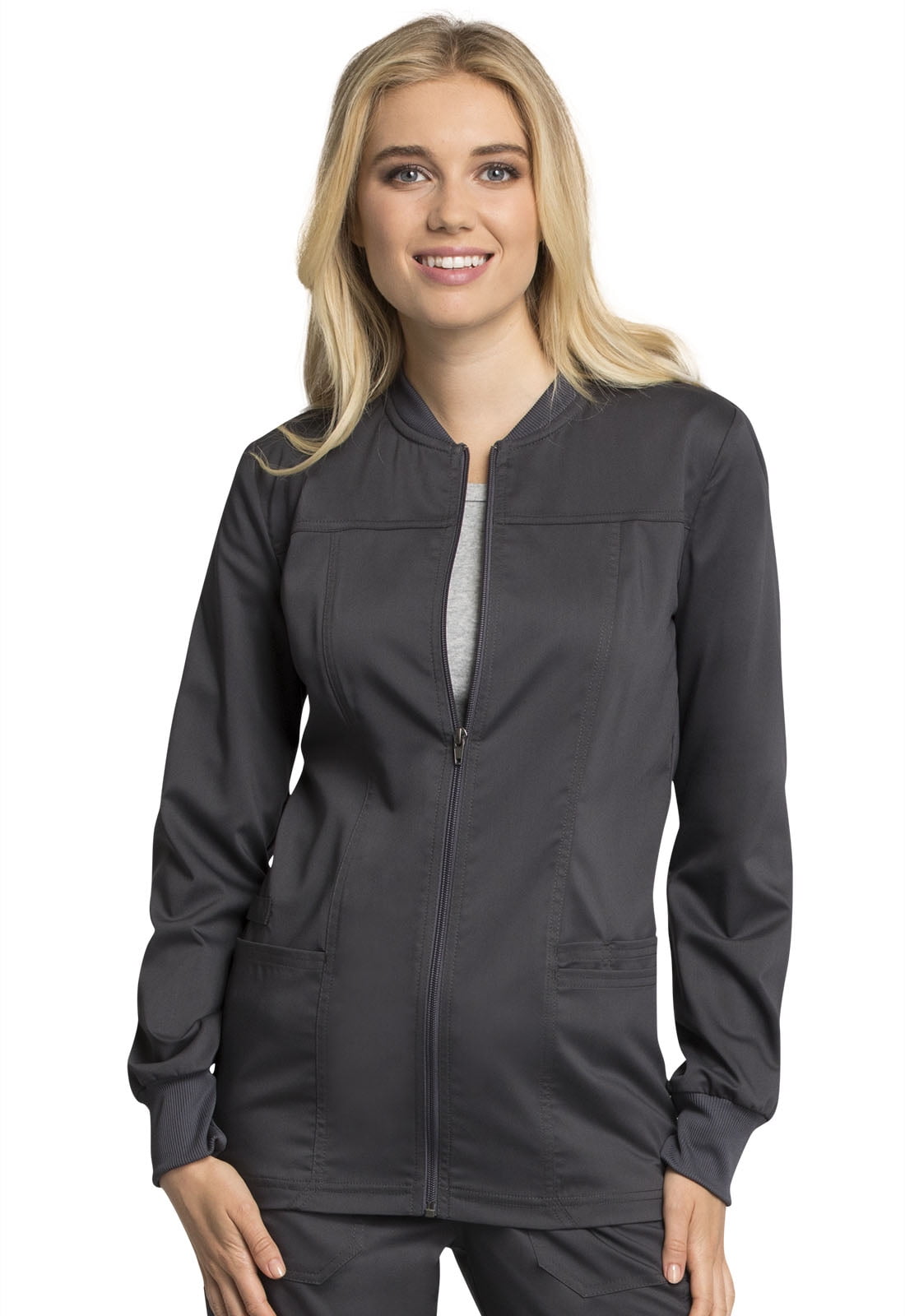 Cherokee Workwear Revolution Tech Women's Warm Up Scrubs Jacket Zip ...