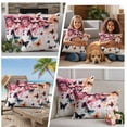 thumbnail image 5 of Colorful Butterfly Outdoor Waterproof Pillow Covers, Spring Ombre Watercolor Flowers Decorative Square Throw Pillowcase Sofa Cushion Sham for Patio/Couch/Chair, 16"x16" 2 Pack, 5 of 8
