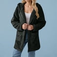 thumbnail image 2 of Towmus Womens Sherpa Jacket Zip Up Hooded Sweatshirt Fuzzy Fleece Fall Clothes Soft Fluffy Oversized Sweaters Winter Coats with Pockets, 2 of 6
