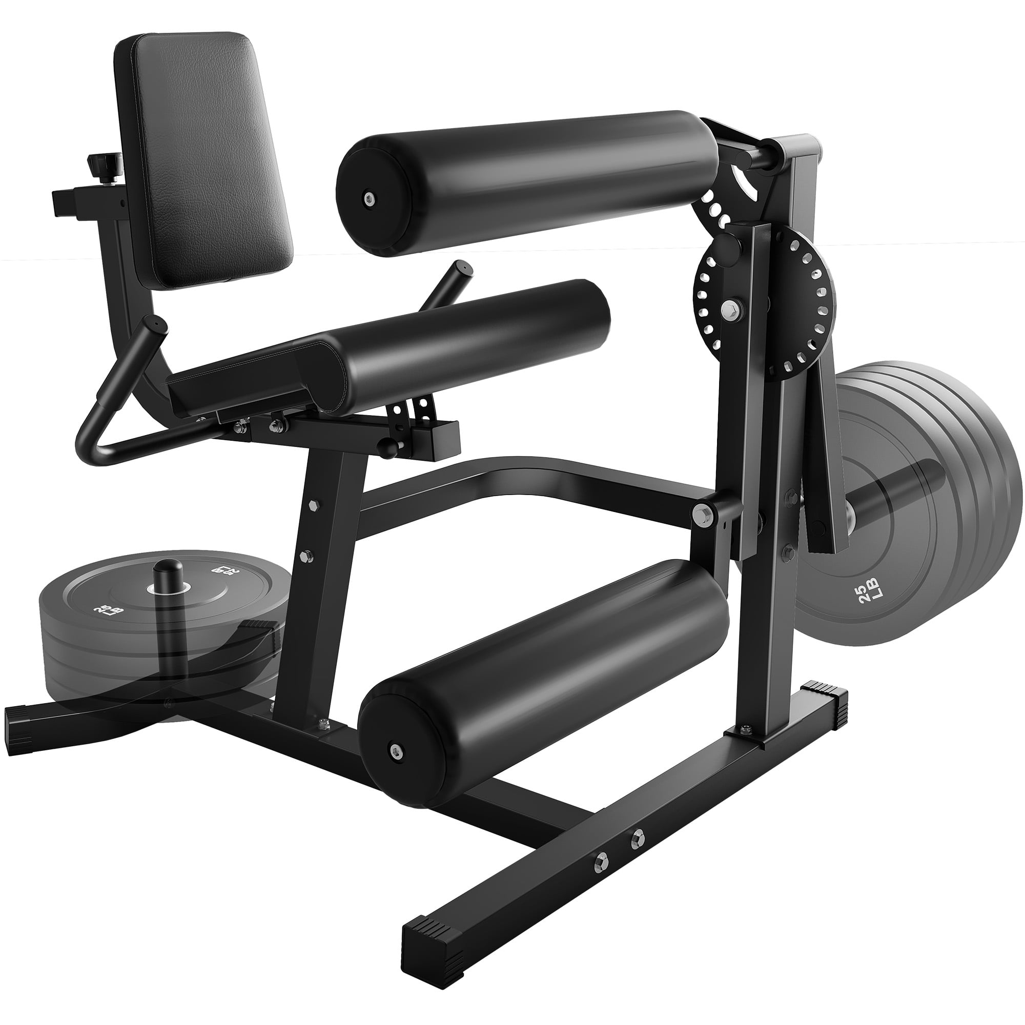 MITONOS Leg Extension and Curl Machine,4 in 1 Lower Body Workout Machine,Adjustable Leg Curl Machine with,Leg Extension Machine with Exercise Bench,Home Gym Weight Machine with 100lb Plates