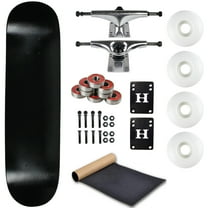 Moose Complete Skateboard Dip Black 8.0" With Silver Trucks and White Wheels