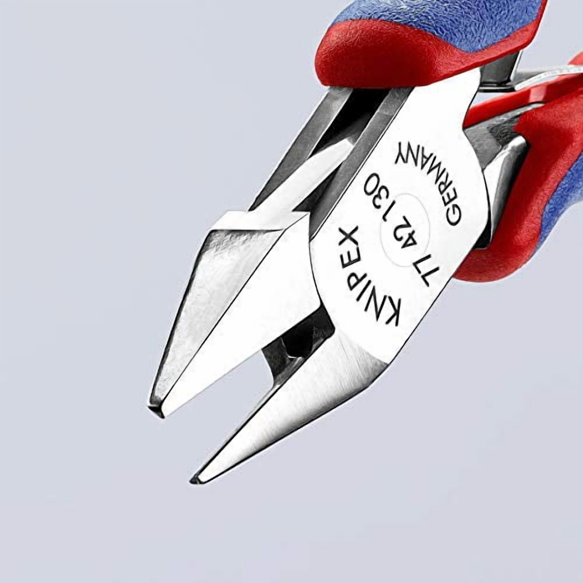 KNIPEX Tools 5-1/4" Electronics Diagonal Cutter, Ergonomic Grip (7742130) CA2