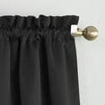 thumbnail image 2 of Sun Zero Kylee Energy Efficient Room Darkening Rod Pocket Curtain Panel, 54" X 108", Black, 2 of 7