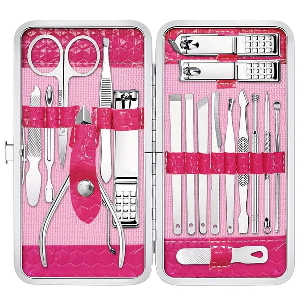 Set de cortaúñas Yougai Professional, 18 unidades, con estuche