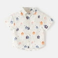 thumbnail image 2 of BJUTIR Toddler Boys T Shirts Short Sleeve Casual Cartoon Prints Gentleman Tops Holiday Shirts T Shirt Lightweight Tee Size 2-3 Years, 2 of 7
