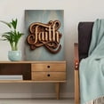 thumbnail image 5 of Qisvanset Faith Wooden Wall Canvas Wall Art 15.75x11.81 Inches, 5 of 8