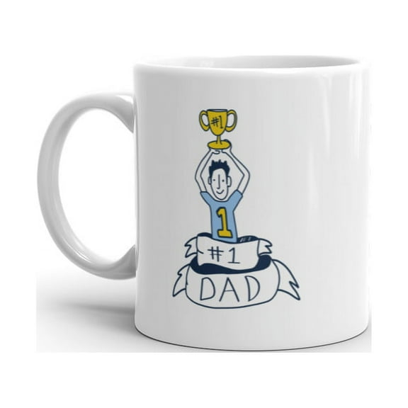 Number 1 Dad Mug Cool Father's Day Best Dad Graphic Novelty Coffee Cup-11oz