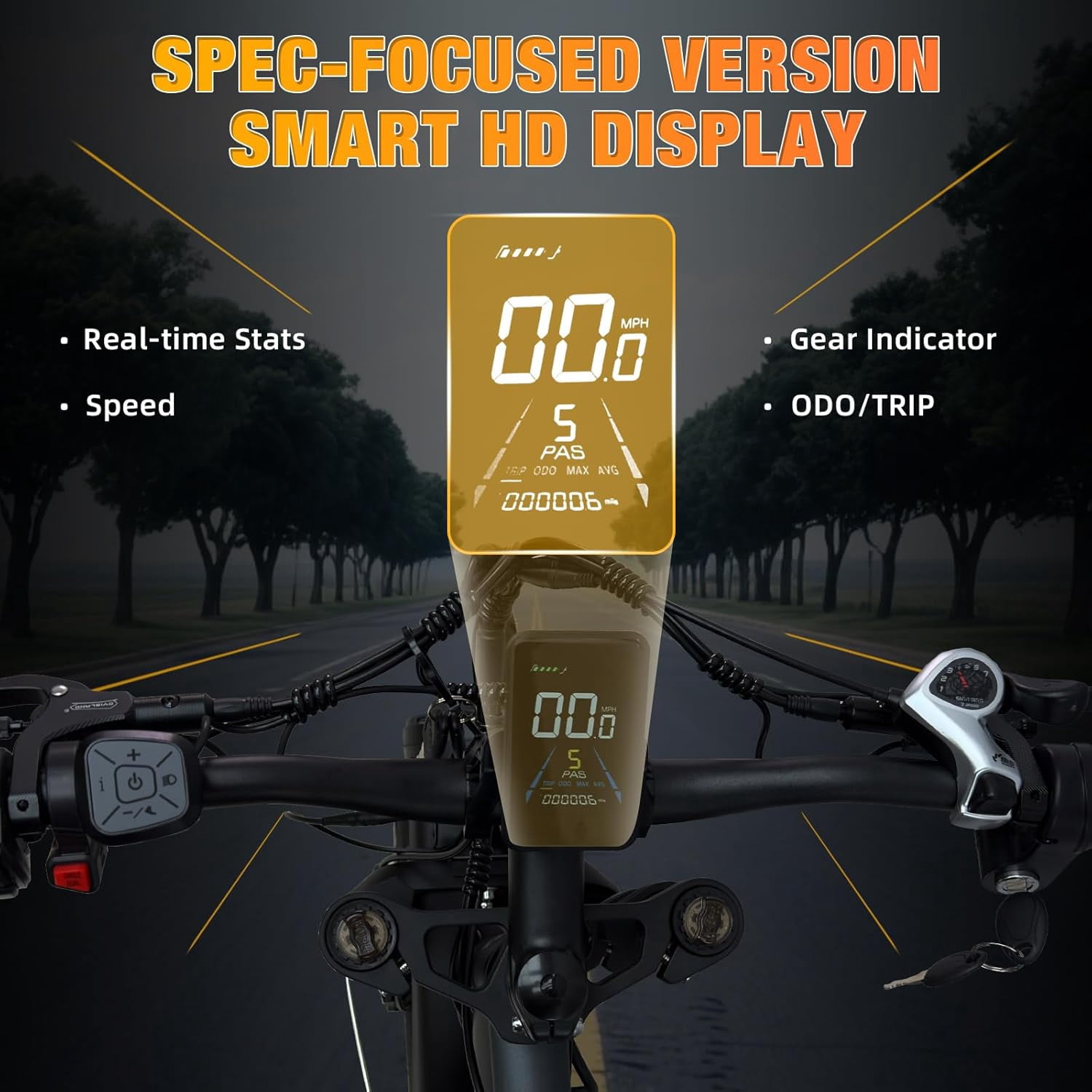 Electric Dirt Bike, 5000W Peak 52V 25AH Dual Motor Ebike for Adult, 38MPH E - Bicycle with 24" Fat Tire All Terrain, Full Suspension & Hydraulic Disc Brake, 7-Speed Long Range