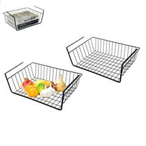 Undershelf Storage Basket,2Pack Resuable Under Cabinet Shelf Basket Organizer,TGY Hanging Cabinet Wire Storage Rack for Bathroom,Kitchen