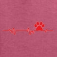 thumbnail image 2 of Dog Heartbeat | Paw Print EKG Lifeline | Veterinarian Vet Tech Dog Lover Unisex Hoodie Sweatshirt, Vintage Heather Red, Large, 2 of 5