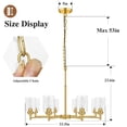 thumbnail image 2 of Candelabro Sucolite de 33.5 pulgadas, 8 luces, moderno, color dorado, 2 of 7