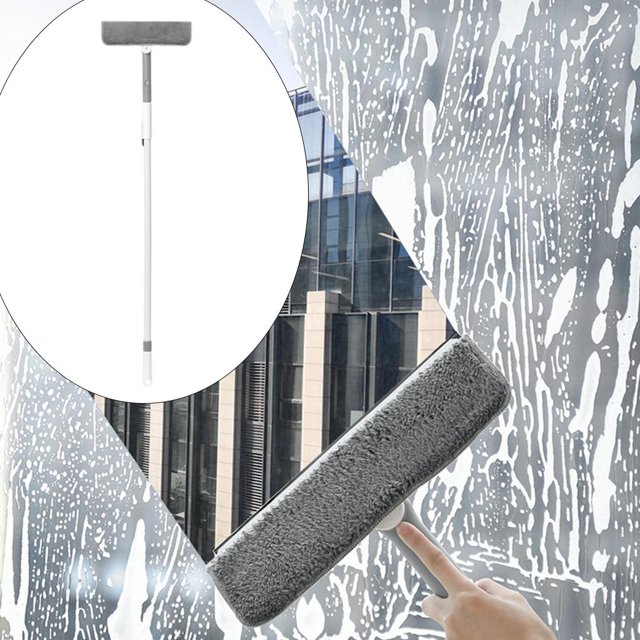 Limpiacristales funciones Escobil de goma de ventana desmontable Herramientas de limpieza para hogar Cepillo de limpieza de dos cara perfecl cepillo de ventana