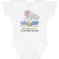 thumbnail image 3 of Inktastic My Daddy Loves Me to the Moon and Back Elephant Family Boys or Girls Baby Bodysuit, 3 of 5