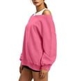 thumbnail image 6 of Tqcoqu Women's Off Shoulder Long Sleeve Sweatshirt, Oversized Drop Shoulder Loose Casual Pullover Tops for Fall, 6 of 10