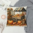 thumbnail image 2 of Shangniulu Fall Decor Pillow Covers Pumpkin Farmhouse Decorations Happy Fall Gnome Sunflower Throw Cushion Case for Fall Thanksgiving Home Decorative Pillows White, 2 of 5