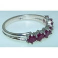 thumbnail image 2 of LBG 18k White Gold Natural Ruby Womens Anniversary Ring - Size 4.25, 2 of 4