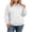 White, variant on Perfectbot Women's Plus Size Zip Up Hoodie, Long Sleeve Casual Hooded Shirt with Pockets, Sizes L-5X
