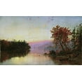 thumbnail image 2 of Cropsey, Jasper Francis 24x16 White Modern Wood Framed Museum Art Print Titled - Greenwood Lake at Twilight, 2 of 4