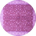 thumbnail image 1 of Ahgly Company Indoor Round Persian Purple Traditional Area Rugs, 3' Round, 1 of 4
