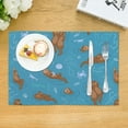 thumbnail image 3 of Home Otter Repeats The Sea Placemats Set Of 4 Washable Wipeable Place Mats Place Mats For Festival, Parties, Family Dinner (12 X 18inch), 3 of 6