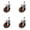 4 Swivel - No Brakes  - Brown, variant on 3 Inch High Temp Glass Filled Nylon Wheel Swivel 12mm Threaded Stem Caster SCC